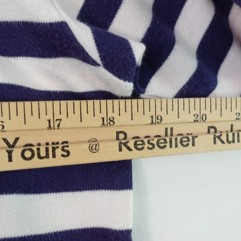 VINTAGE Striped Polo Shirt Mens Medium Blue Cotton CHARTER CLUB Short Sleeve Y2K - Picture 5 of 9